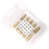 FOMIYES 20 Pezzi Mandrino in Ottone Autoregolante per Utensile Rotante 4, 2 | Set da 0, 5 a 3, 2mm, per Legno Leggero e Punte Fini, Colore Oro