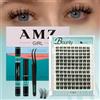 AMZGIRL LASH GlowVane Kit Ciglia Cluster, 8-18 mm, D Curl (Bounty) | Banda trasparente extra-sottile, ciglia D curl, kit con colla, seal, rimozione e applicatore per extension fai da te