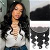 Arenshxc 13x4 pizzo frontale chiusura dell'orecchio all'orecchio reale brasiliano Remy capelli umani chiusura trasparente svizzero del merletto onda del corpo libero con capelli naturali 14 pollici