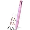 iLamvie Penna Per Trucco 4 In 1, Penna Per Ritocchi, Strumento Per Trucco Per Eyeliner, Sopracciglia, Matita Per Labbra, Evidenziatore,Multi-Funzione Makeup Matita Di Bellezza (Pink)