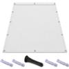 AJALGZ Vela Ombreggiante 5.4x7.5m Rettangolare Impermeabile - Tenda da Sole per Esterno Anti-UV - Telo Parasole con Occhielli e Corde per Giardino, Terrazzo, Patio - Bianco