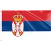 YAAVAAW 5 x 3 piedi Bandiera nazionale per eventi sportivi, celebrazioni, sfilate, bar, giardino, decorazioni per feste all'aperto (Serbia)