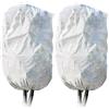 com-four® 2X Copertura per la Protezione delle Piante con Cordino | pile a telaio freddo per la protezione delle piante in estate e in inverno - vello da giardino