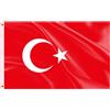 YAAVAAW 5 x 3 piedi Bandiera nazionale per eventi sportivi, celebrazioni, sfilate, bar, giardino, decorazioni per feste all'aperto (Turchia)