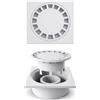 FLUVIA Sifone Sifonato Esterno 25 x 25 cm - Alta Portata Antiodore - Scarico Verticale per Cortili e terrazze - Griglia Rimovibile in PP Resistente