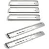 Tombili Parti universali regolabili per griglia in acciaio inox, scudo piastra termica, barra aromatizzante, tenda termica, copertura per bruciatore, sostituzione per grill a gas, si estende da 29,8 cm a 53,3