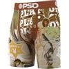 PSD Boxer Uomo Blu Nero Stampa Geometrica | Boxer Elastico in Vita e Microfibra Regalo Originale