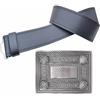 Kilt Mania Cintura tradizionale da kilt da uomo in pelle e fibbia celtica, larghezza 5,7 cm, regolabile, cintura in pelle tinta unita con fibbia a nodo scozzese argento antico per abiti delle Highland