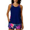 Generico Tankini Donna Mare Costume da Bagno Due Pezzi Modest Tankini Set Canotta Top Bikini Push Up e Pantaloncini da Bagno con Tasche Costumi da Bagno Sportivi Swimwear da Spiaggia