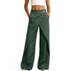 Vhersily Pantaloni Palazzo Donna 2026 Gonna Pantalone Lunga Baggy Asymmetric Eleganti Elastico Casual Loose Pants Comodi a Vita Alta Gamba Larga Button Flap Y2K Barrel Harem Pantaloni con Tasche