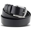 La Bottega del Calzolaio Cintura in Cuoio Uomo 3,5 cm, Cintura Cuoio Unisex con Bordo Arrotondato in Vera Pelle Bovina, Artigianale Made in Italy, Astuccio Regalo