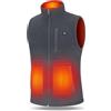UNBON Gilet Riscaldato Uomo con Batteria USB 10000mAh, Giubbotto Riscaldato Uomo con 3 Temperatura 6 Zone di Calore, Gilet Riscaldante Pile Elettrico, Giacca Riscaldata per Moto Caccia, Grigio, 3XL