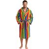 Gabel Accappatoio con cappuccio Unisex Pretti 380g/mq spugna cotone TINTO FILO | jacquard tinto filo di puro cotone altamente idrofilo