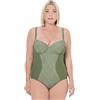 Ulla Popken Donna Costume Intero Verde Oliva 48