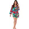 Daisy Dreamer Pigiama corto da donna con bottoni, facile da pulire, elegante design stampato, traspirante, abbigliamento da notte casual morbido con tasca, Deco Jaguar, L