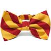 tiemart Papillon a righe regolabile pre-legato da uomo, Rosso e Giallo Dorato, adut