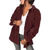 Saslax Soft Camicia Button-Down Donna | stile boyfriend, maniche lunghe, scollo a V, tasca sul petto, autunno, inverno, abbigliamento alla moda