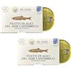 Mr.Moris Mr. Moris | Filetti Alici Mar Cantabrico Olio Oliva | Acciughe Mar Cantabrico Lavorazione Manuale | Acciughe Cantabrico Spesse Saporite Carnose Pesca Sostenibile - 2 x 50 g