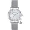 Breil, Collezione Emily, Orologio Donna Solo Tempo in Acciaio con Charm e Cristalli, Bracciale Maglia Mesh Effetto Diamantato, Cassa 30 mm, Chiusura a Scorrimento, Idea Regalo Donne