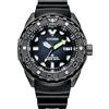 Citizen Orologio analogico automatico da uomo con cinturino in poliuretano NB6005-05L, Argento
