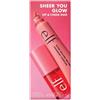 e.l.f. Sheer You Glow Lip & Cheek Duo, Blush Tint + Tinted Lip Balm | Colore sheer modulabile, finish idratante lucido, balsamo labbra burroso + tinta blush, glow naturale, vegano e cruelty-free