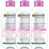 Garnier Skin Active │ Acqua micellare detergente per pelli sensibili │ 3 x 400 ml │ Confezione risparmio Acqua micellare