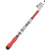 Drawup Canna da pesca telescopica con punta sensibile, 5 sezioni (rosso-1,9 m)