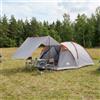 Generic Tenda Capanna Blu 8 Persone Poliestere e Acciaio
