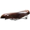 Tdoutop Sella per Bicicletta Sella Sella Ciclismo Sella Cuoio con Rivetti in Cuoio E Base a Molla per Assorbimento Urti Comfort Adatta a Biciclette Vintage, Marrone, 28 18 10