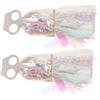 DOITOOL 2 Pezzi Pompon Cheerleader con Manico, Plastico Lucido