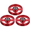 CLISPEED 3 Pezzi Puleggia di Supporto per Fitness in Lega di Alluminio 95mm