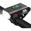 Lcarege Luci per bicicletta, impermeabili, 1000 lumen, con 6 modalità di illuminazione, luce anteriore antiscivolo con cinghia regolabile, luci ricaricabili USB per guida notturna