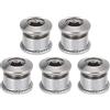 X AUTOHAUX 5pcs tono argento corona dadi strada bici bicicletta catena anello bulloni