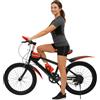 HIJNXG Mountain Bike 20 Pollici Bicicletta con Cambio e Parafanghi Rosso | Telaio in acciaio al carbonio, doppio freno e pneumatici in gomma, portata fino a 75 kg, per strade, sentieri di montagna e