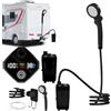 Generico Doccia Campeggio Pompa Da Campeggio Ricaricabile Impermeabile Per Esterni | Doccia Da Escursionismo Con Display LED Portatile, per Spiaggia, Camper, Escursioni, Lavaggio Auto,