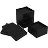 TOYANDONA 4 Pezzi Blocchi Rialzo per Tapisseria Inclinazione, TPE Nero | Base Antiscivolo, per Walking Pad e Attrezzature da Fitness, Casa e Centri Fitness, Supporto Stabile