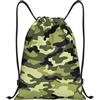 hhxvcv Zaino leggero con stampa verde mimetica con coulisse, Nero , S, Classico