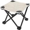 Wenoup Sgabello Pieghevole Portatile Sgabello da Campeggio Sedia da Pesca Sedia da Esterno Telaio Robusto Richiudibile Croce, Bianco Senza Custodia, Sgabello Pieghevole con Seduta 28x28 Cm