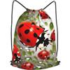 SMAZDFXX Zaino con coulisse nero rosso Zaino pieghevole Borsa sportiva da palestra per lo shopping Yoga