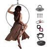 Generic Kit per allenamento di danza, telaio con accessori, 80 cm/90 cm/100 cm, in acciaio inox, anello per yoga aereo argento