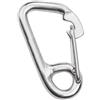 Besttoolifes Moschettone leggero per immersioni subacquee, 40 g, con clip argentata