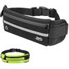 InnoTi Marsupio Running Uomo e Donna - Marsupio Sportivo Impermeabile in Neoprene - Cintura Porta Cellulare, Jogging, Camminata, Escursionismo - Marsupio da Corsa Riflettente e Regolabile (NERO)