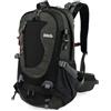 POWER KING Zaino da trekking 35L, zaino da viaggio impermeabile con scomparto per scarpe, arancione, Grigio, 35L, Casual