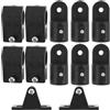 MOBUTOFU Kit Accessori Marini in Nailon Nero per Barca e Bimini Top