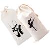 LIFKOME 4 Pezzi Borsa per Scarpette da Balletto Bianco, Lavabile e Multifunzionale Chiusura a Coulisse, Elegante e Adatta a Ballerine per Classe e Viaggio