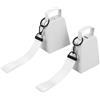 Mipcase 2 Pezzi Campanaccio in Metallo Bianco con Manico e Cinturino da Polso, Campanello Portatile per Eventi Sportivi, Facile da Trasportare per Sostenitori Adulti
