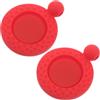 SAFIGLE 2 Pezzi Marcatore per Posizione della Palla da Golf Marcatore per Pallina da Golf in Silicone Rosso Precisione di Posizionamento e Alta visibilità per Cappello e Visiera