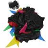 HOMOCONO Copertura per Trampo Rotondo con Bandiere Colorate Atmosfera Estiva | Polietilene Nero, Protezione UV e Resistenza, Installazione Facile per Spazi Esterni