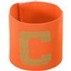 PATIKIL 9,4x2,5 Fascia da Capitano di Calcio C Distintivo in Nylon Arancia