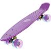 ERNAN Skateboard Completo Mini Cruiser per Bambini 22,Skateboard con Ruote LED per Bambini Principianti Ragazze Ragazzi Adolescenti Adulti (Pura Purple)
